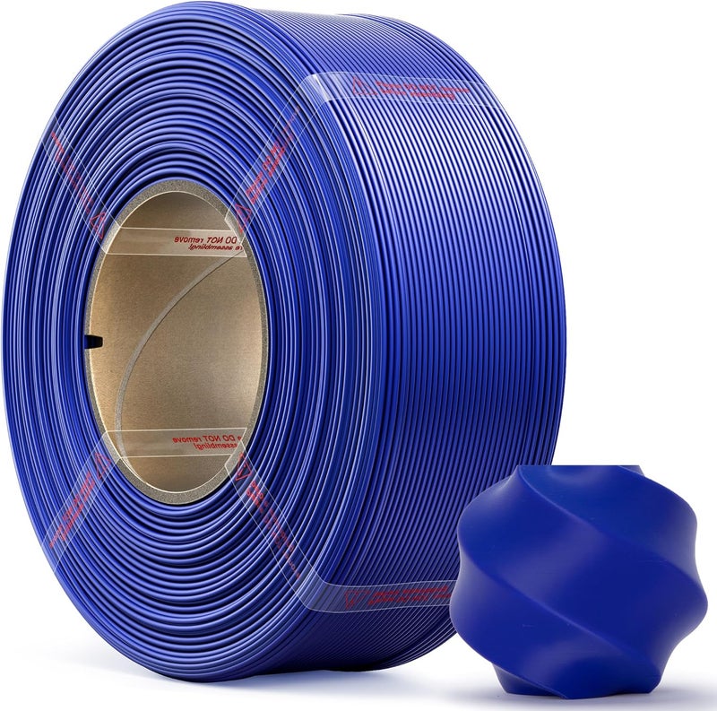 MarsWork PLA Basic, Pre-Dried Refill Filament 1kg (2.2lbs) for Reusable Spools, 1.75mm Spool-Less 3D Printing Filament, Compatible with Bambu Lab 3D Printers – Dark Blue - Image 1